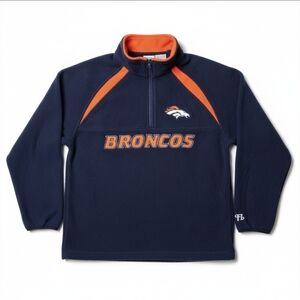 Vintage NFL Denver Broncos Half Zip Sherpa Comfortable Sweatshirt